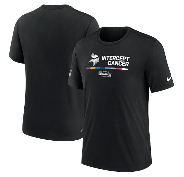 Men's Black Minnesota Vikings 2022 Crucial Catch Performance T-Shirt